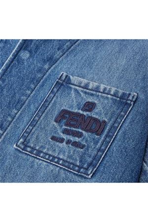 Giacca in denim blu FENDI KIDS | JMA283AMHXF0QG0